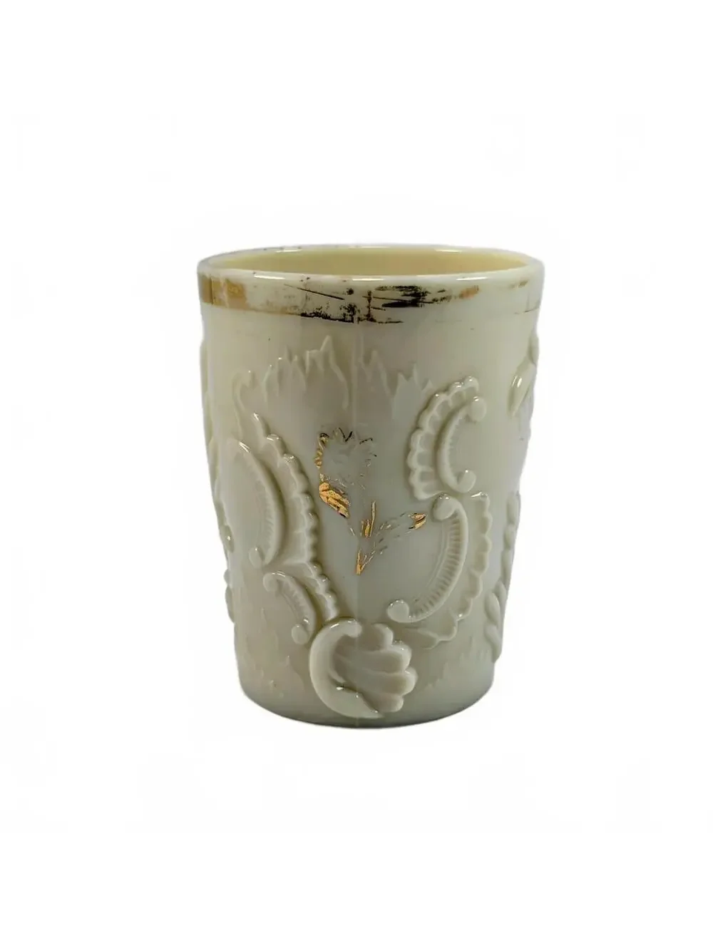 Antique Northwood Glass Custard Louis XV Flat Tumbler